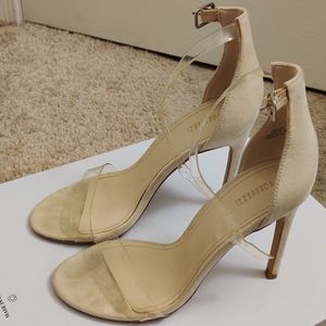 Two clear strap heel
